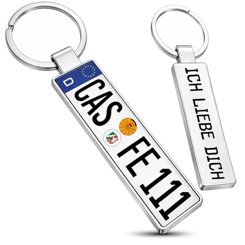 Personalisierter Nummernschild-Schl&uuml;sselanh&auml;nger
