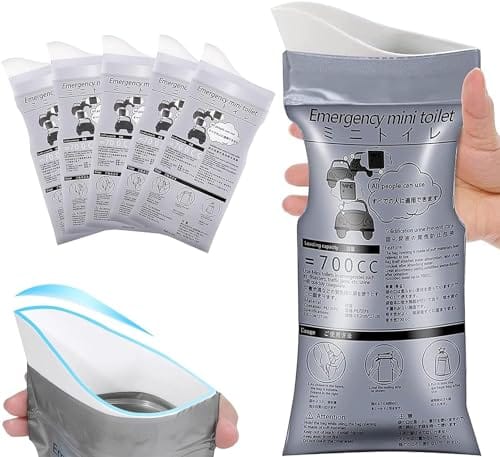 2XK-NOV 12 St&uuml;ck Einweg-Urinbeutel f&uuml;r Unterwegs, Mobile Notfalltoilette im Auto, 700 ml Gel-Urinbeutel f&uuml;r Camping Toiletten, Reisen, Stau, Erbrochene Beutel, Reisetoilette f&uuml;r M&auml;nner, Frauen, Kinder