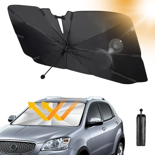 RnCop Sonnenschutz Auto Frontscheibe, Upgrade 360&deg; Drehbar